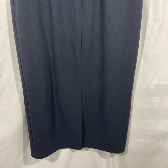 NEW JS COLLECTIONS [ 4 ] Mixed Media Soutache Midi‎ Dress In Navy - Picture 12 of 12